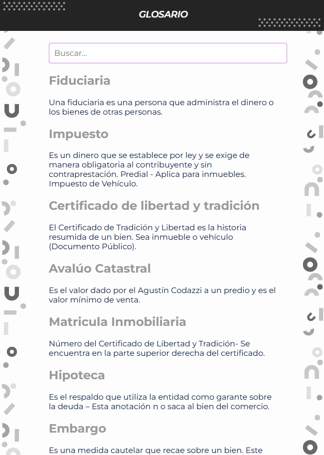 Glosario interactivo